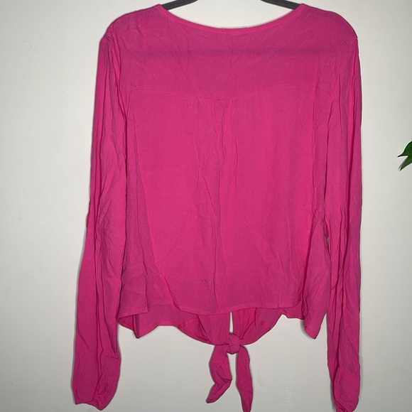 Ardene Vee Neck Front Tie Blouse - Picture 8 of 8